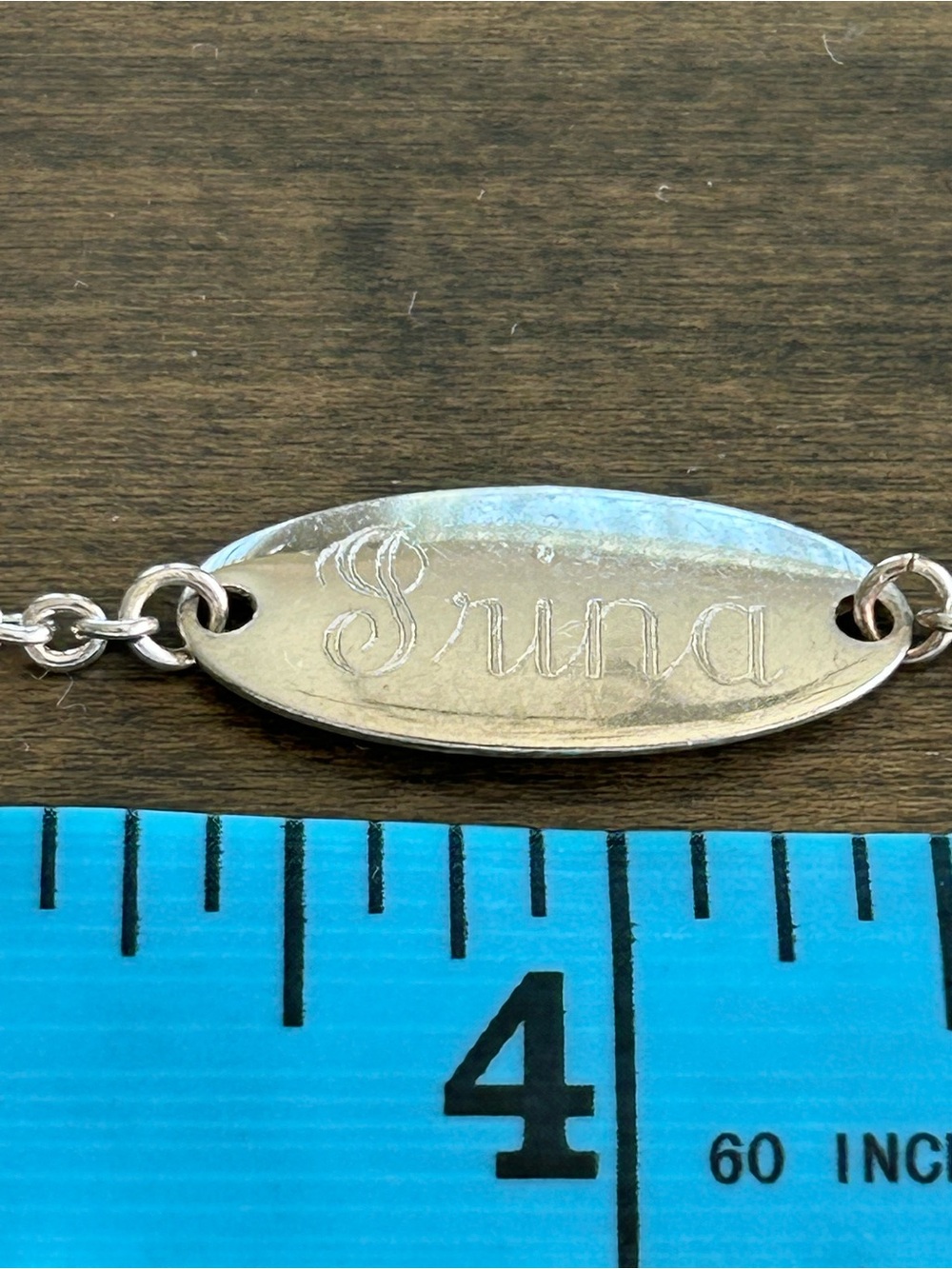 Ross-Simons Personalized Sterling Silver Nameplate Bracelet - 'Irina’ Engraving
